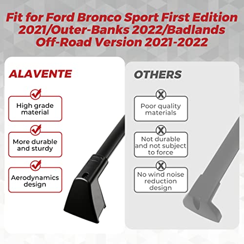 ALAVENTE Roof Rack Cross Bars for Ford Explorer 2020-2023 with Side Rails, 165lbs Aluminum D2995