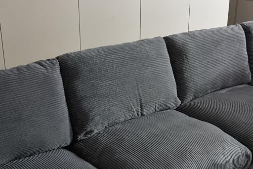 131" Oversized Modular 6-Seater Cloud Sectional Sofa with Reversible Chaises Q698