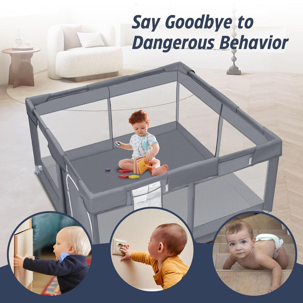 Baby Playpen 50x50 Inch for Babies and Toddlers, Playard Activity Center H764