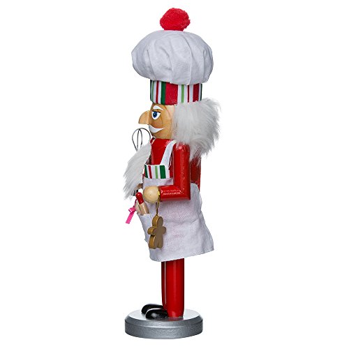 Kurt Adler Rosy Red Baking Nutcracker Chef 10 inch Wood Figurine M436470