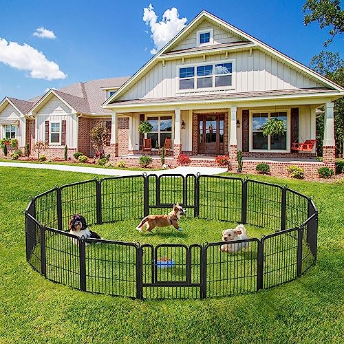 Yaheetech Dog Playpen Outdoor 40 Inch 8 Panels Metal Pet Fence I4784