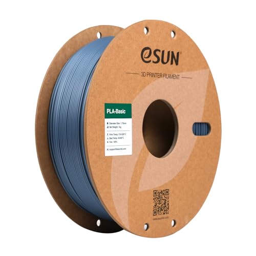 eSUN PLA Basic Filament 1.75mm, 3D Printer Filament, 1KG Spool, Black B3638