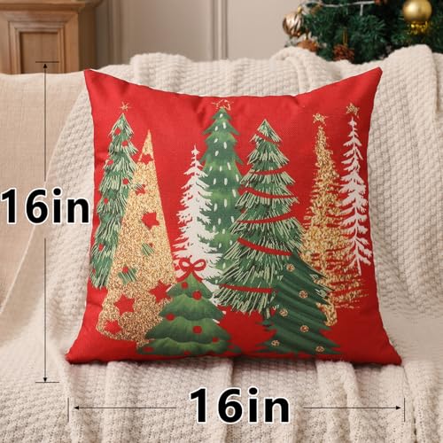 Christmas Pillow Covers 18x18 Set of 4, Double-Sided Print G493315