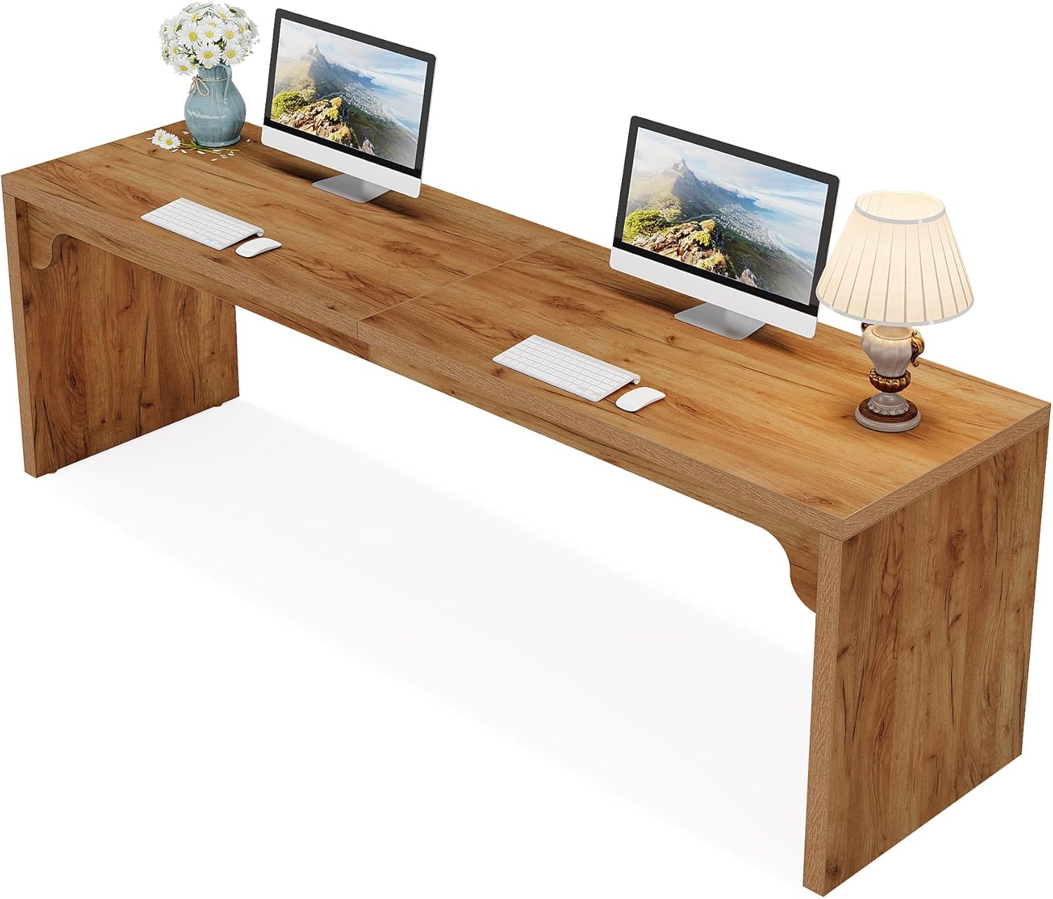 Tribesigns 78.7 Inch Wooden Computer Desk for 2 Person Home Office O54667