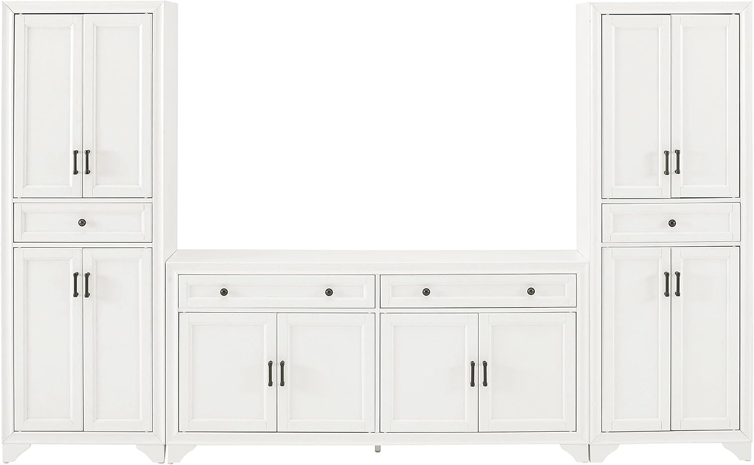 Crosley Furniture Tara 3-Piece Entertainment Set with Sideboard and 2 Storage Cabinets P4215