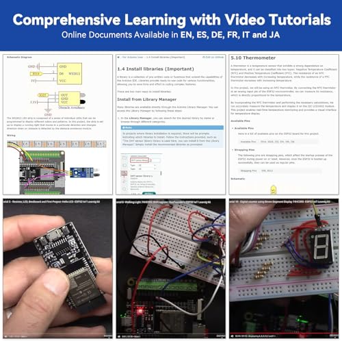 SunFounder ESP32 Ultimate Starter Kit with ESP32CAM, Python C Scratch, IoT for Beginners P660