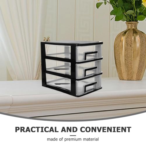 Angoily 4 Drawer Desk Organizer, Plastic Storage Box for Office and Bathroom D28845