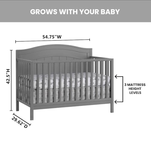 Oxford Baby North Bay 4-in-1 Convertible Crib, Snow White X29857