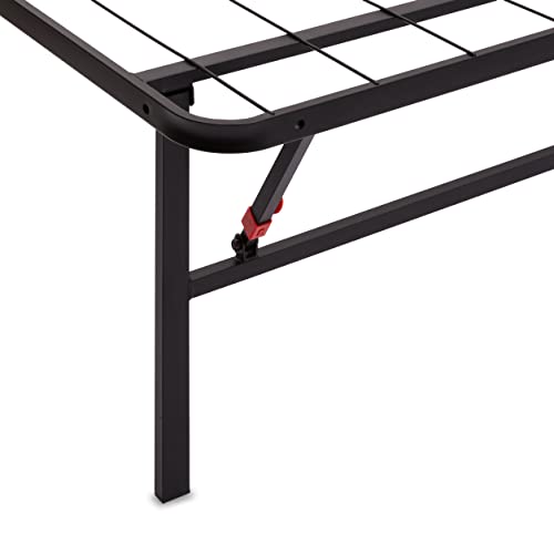Amazon Basics Foldable Metal Bed Frame with Storage, Full Size, Black A770