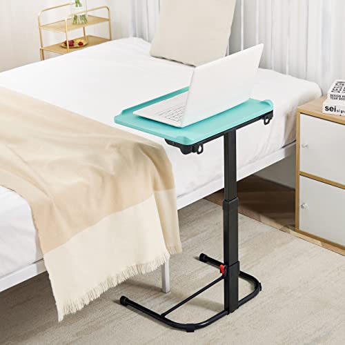 Folding TV Tray Table, Adjustable, Light Blue U87008