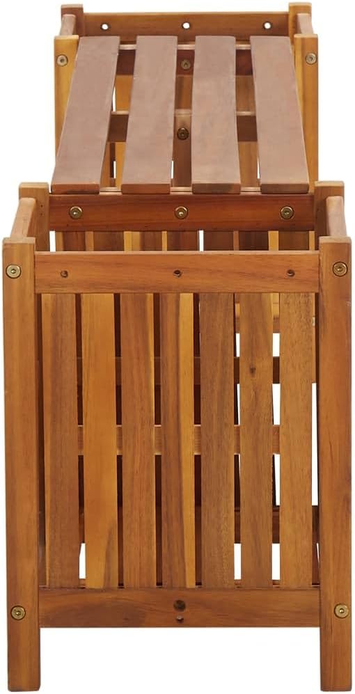 vidaXL Planter Bench Outdoor Wooden Seat with Raised Plant C957