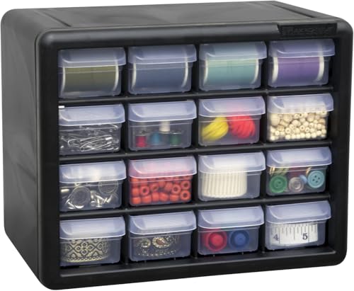 Akro-Mils 24-Drawer Plastic Storage Cabinet, Black B1232