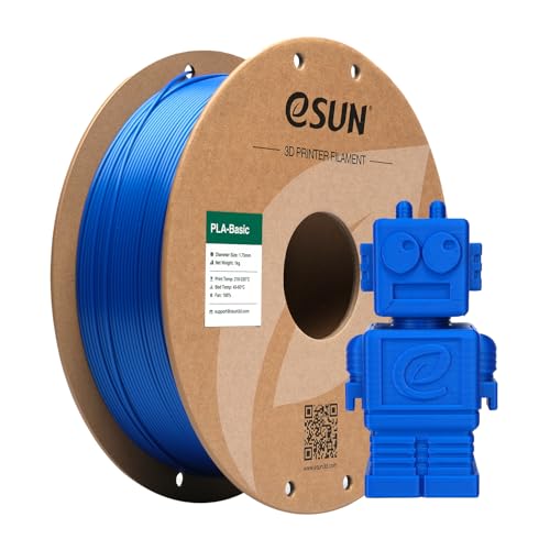 eSUN PLA Basic Filament 1.75mm, 3D Printer Filament, 1KG Spool, Black B3638