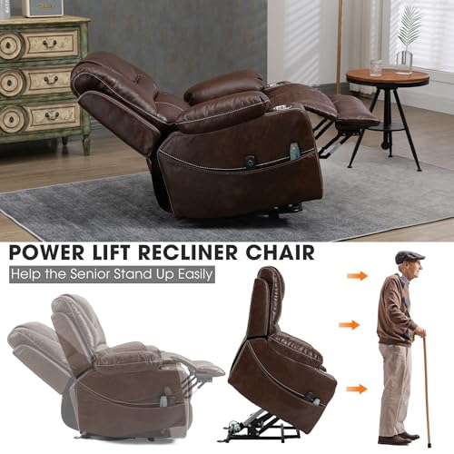 Power Lift Chair Recliner with Massage and Heat for Adults, Dual Motor H2507