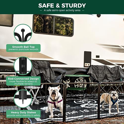 FXW Rollick Dog Playpen 32 Inch 16 Panels for Small and Medium Dogs E405995