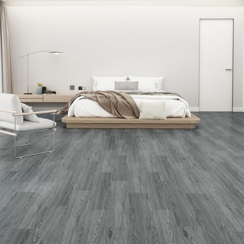 ATOPOSE Peel and Stick Vinyl Flooring 36pcs 6"×36" Wood Effect Waterproof D74600