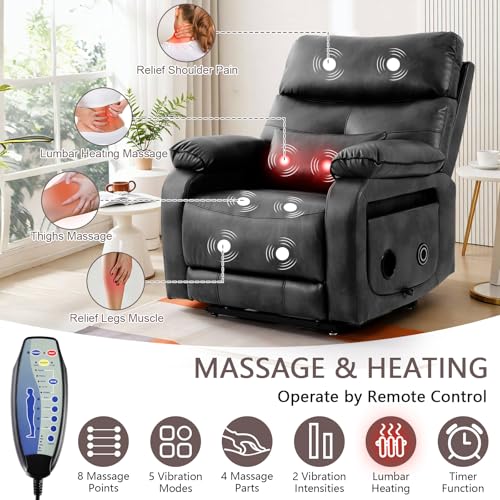 Dual Motor Power Lift Recliner Chair with Heat & Massage, Beige G98490