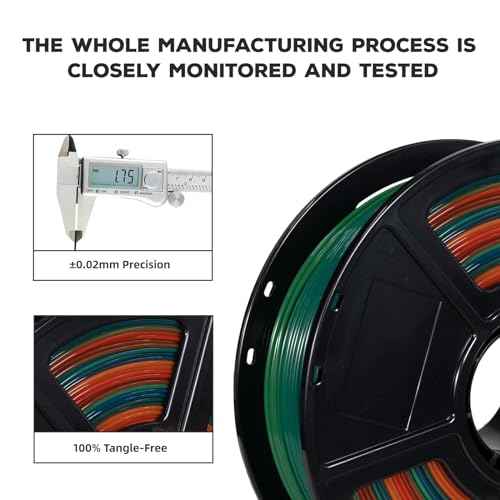 FLASHFORGE PLA Filament 1.75mm Burnt Titanium, Color Changeable 3D Printer Filament 1kg T433110