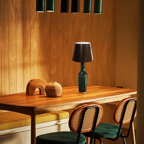Wireless Bottle Lamp, Rechargeable Touch LED Wine Bottle Light with RGB Breathing Light, White 2PCS C3730