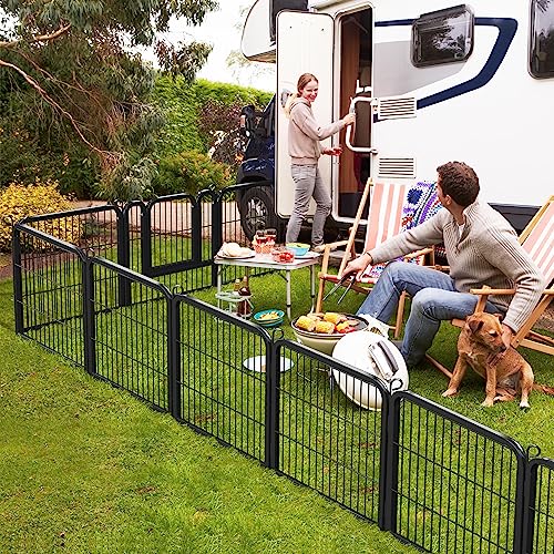 Yaheetech Dog Playpen Outdoor 40 Inch 8 Panels Metal Pet Fence I4784