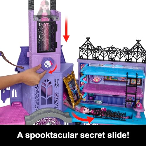 Monster High Doll House Haunted High School Playset with 7 Play Areas J90025