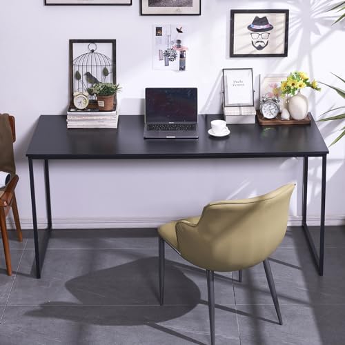 Vintage 63 Inch Computer Desk with Metal Frame C86416