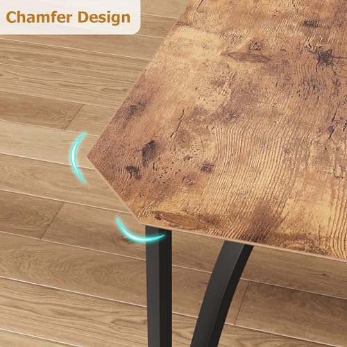GAOMON Dining Table Set for 2 with Cushion Seats, Rustic Brown L77092