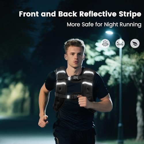 8lb-20lb Adjustable Weighted Vest for Men Women with Reflective Stripe N590