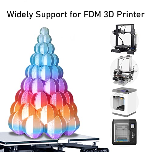 MIKA3D Bicolor Silk PLA 3D Printer Filament Bundle, 1.75mm, 6 Spools V5573