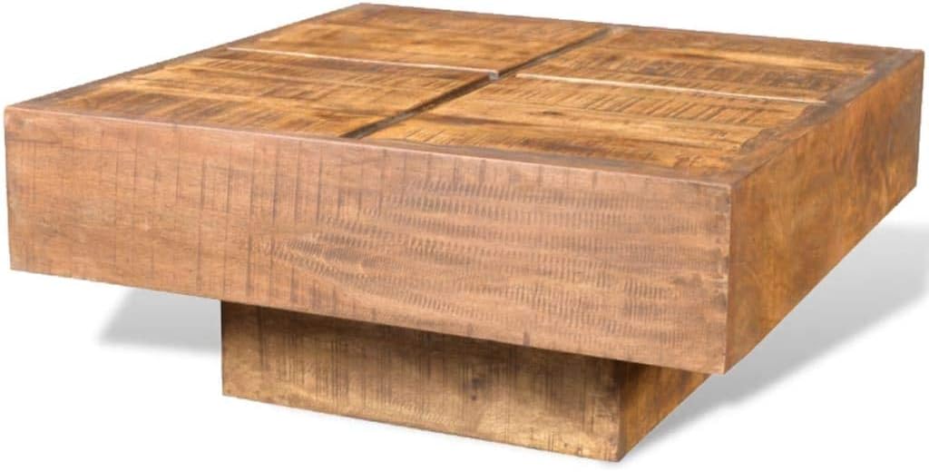 Rustic Square Mango Wood Cocktail Table L355733