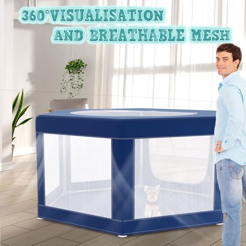 42x42x25.6 Inches Puppy Playpen with Gate for Small Dogs Indoor & Outdoor G192