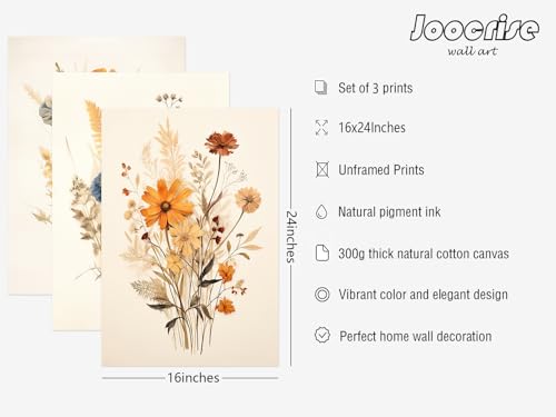 Sage Green Mountain Forest Canvas Wall Art Prints Set of 3, 12x16 Inch Unframed S399