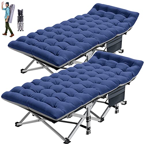 ABORON Oversized Folding Camping Cot for Adults, Double Layer 1200D, with Mat & Carrying Bag S2407