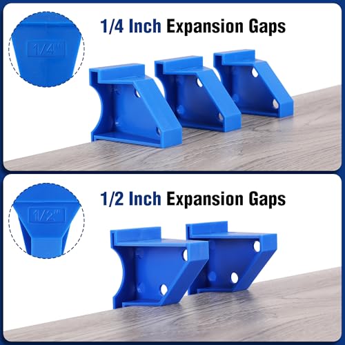 WORKPRO 40-Pack Floor Spacers, 2 in 1 Laminate Flooring Tool with 1/2" & 1/4" Gaps R905297