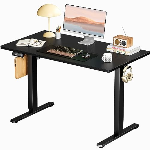 Adjustable Height Electric Standing Desk 55x24 Inch Black W5266