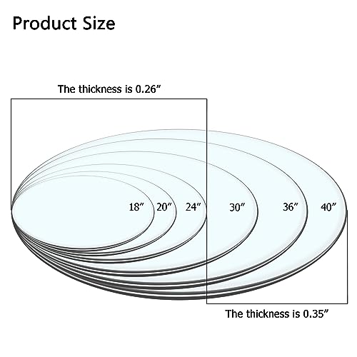 60" Round Tempered Glass Table Top for Dining or Patio Z694227