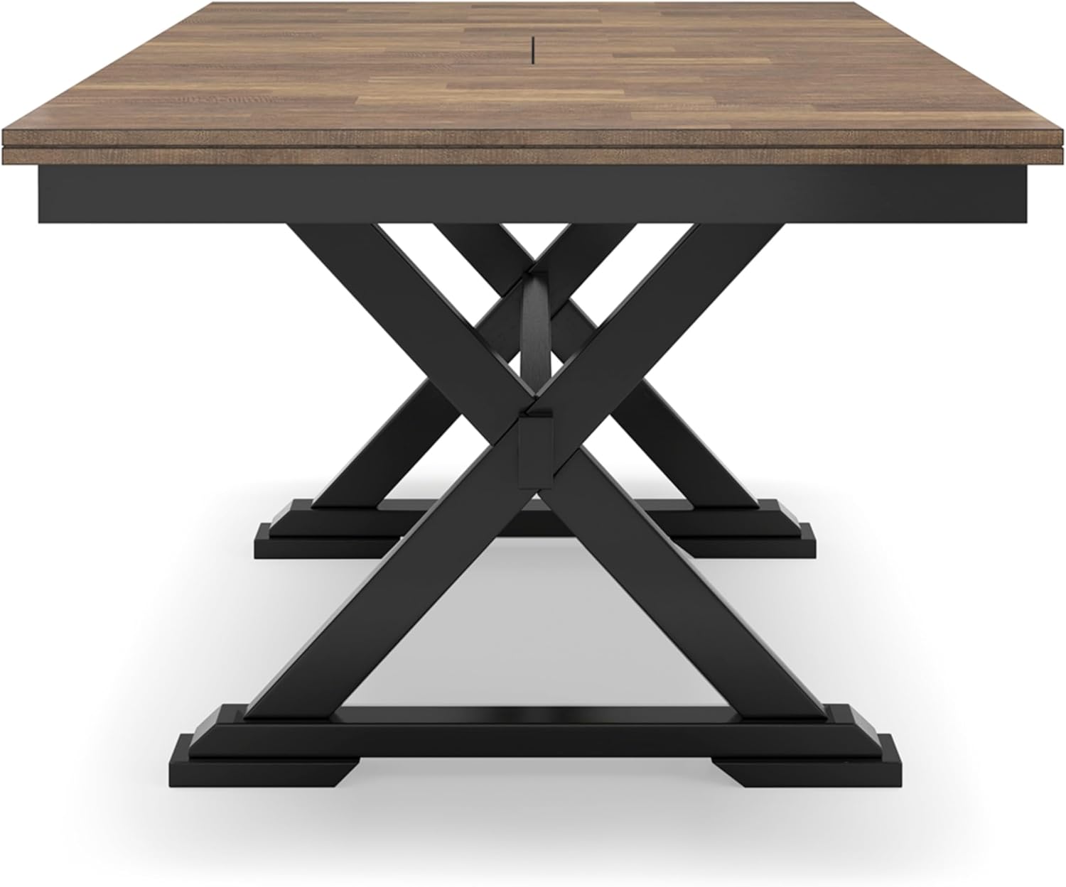 Signature Design by Ashley Wildenauer Dining Extension Table, 78" W x 40" D x 30" H, Black & Dark Brown O936