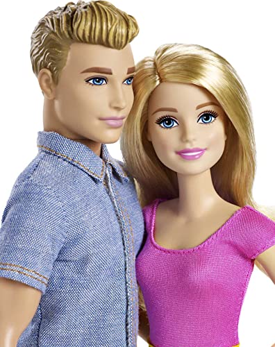 Barbie & Ken Doll Set, 2-Pack Fashion Dolls with Removable Clothes U718485