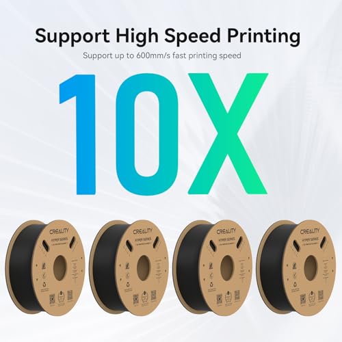 Creality Hyper PLA Filament 1.75mm High Speed 3D Printer Filament, 4 Pack 1kg Spool, Black & White K3786