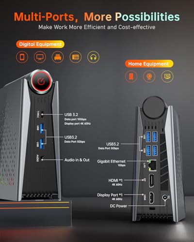ACEMAGICIAN S3A Mini PC, Ryzen 7 5875U, 16GB DDR4 512GB NVMe SSD F699390