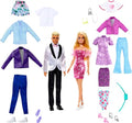 Barbie & Ken Doll Set with 2 Fashion Dolls, Clothes & Accessories, Includes Dresses, Tees, Pants, Swimsuits & More