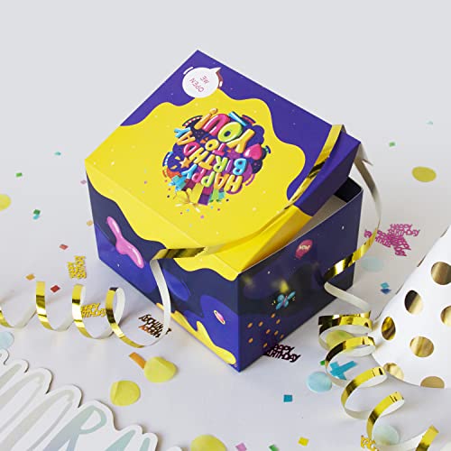 FETTIPOP Merry Christmas Exploding Confetti Gift Box, Pop Up Surprise, Prank Gift Wrapping Idea E58876
