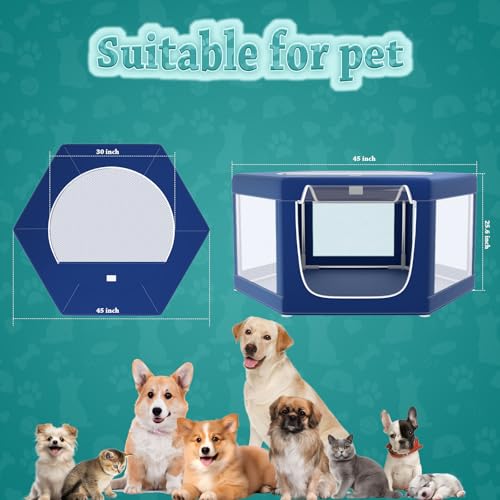 42x42x25.6 Inches Puppy Playpen with Gate for Small Dogs Indoor & Outdoor G192