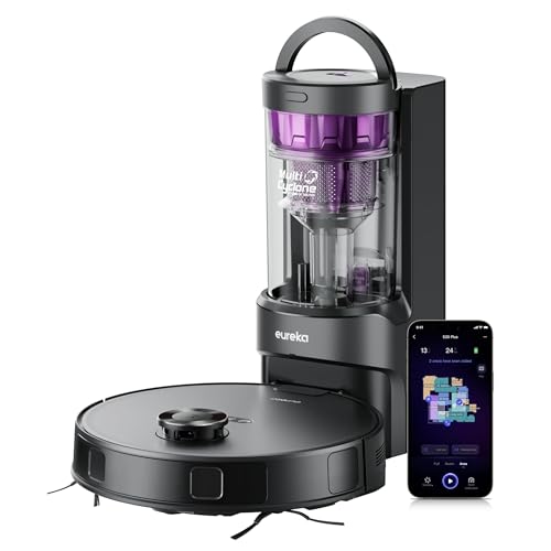 Eureka E20 Plus Robot Vacuum and Mop with Bagless Self-Emptying Station M765