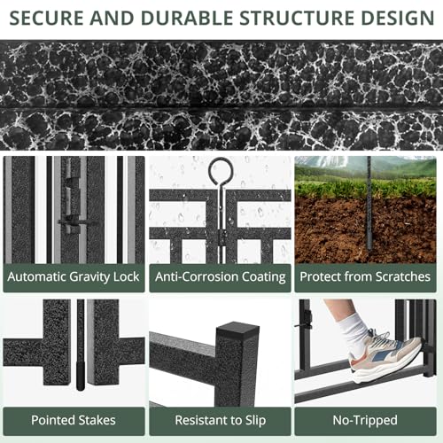 Metal Dog Fence Playpen 40" Height 16 Panels for Yard Camping RV A633426