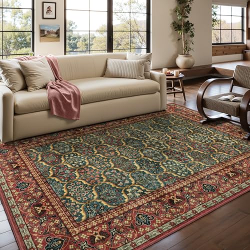 Lahome 8x10 Washable Non-Slip Oriental Area Rug J29797