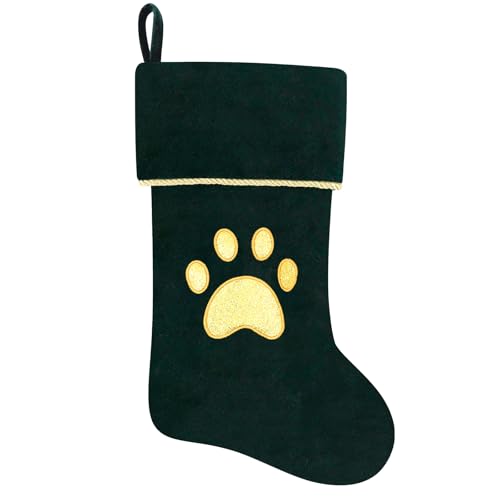 20 Inches Initial Monogram Blue Velvet Christmas Stocking with Gold Trim U394
