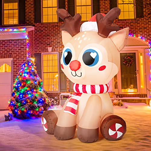7ft Inflatable Snowman Christmas Yard Decoration with LED Lights E2441