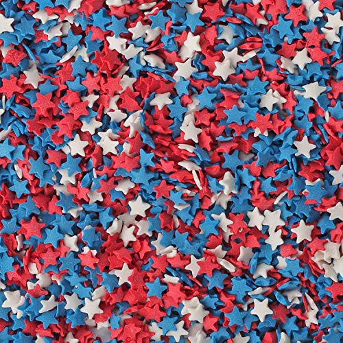 Snowflake Confetti Sprinkles - 1.2 Pounds - Blue & White Jimmies for Baking A6962