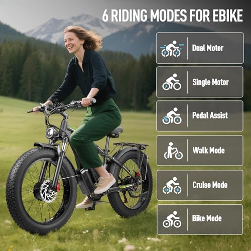 Dual Motor Electric Bike 3000W 23AH for Adults UL Certified L426
